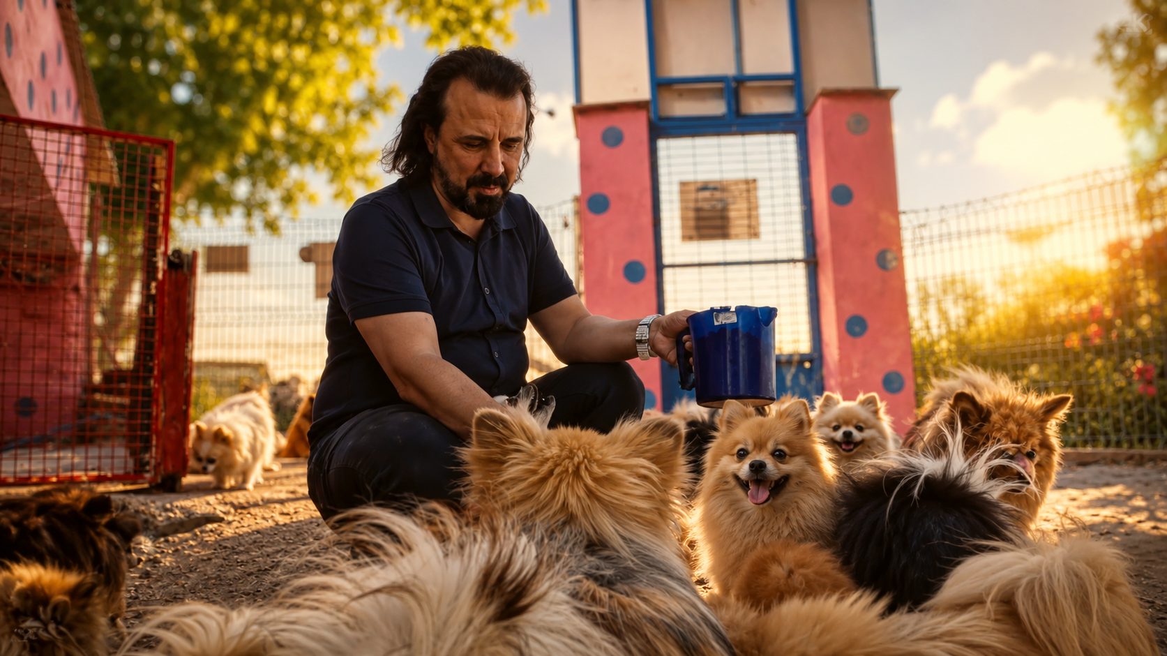 ئامەد؛ گەنجێک کێڵگەیەکی تایبەت بە سەگی پۆمێرانیان دادەمەزرێنێت