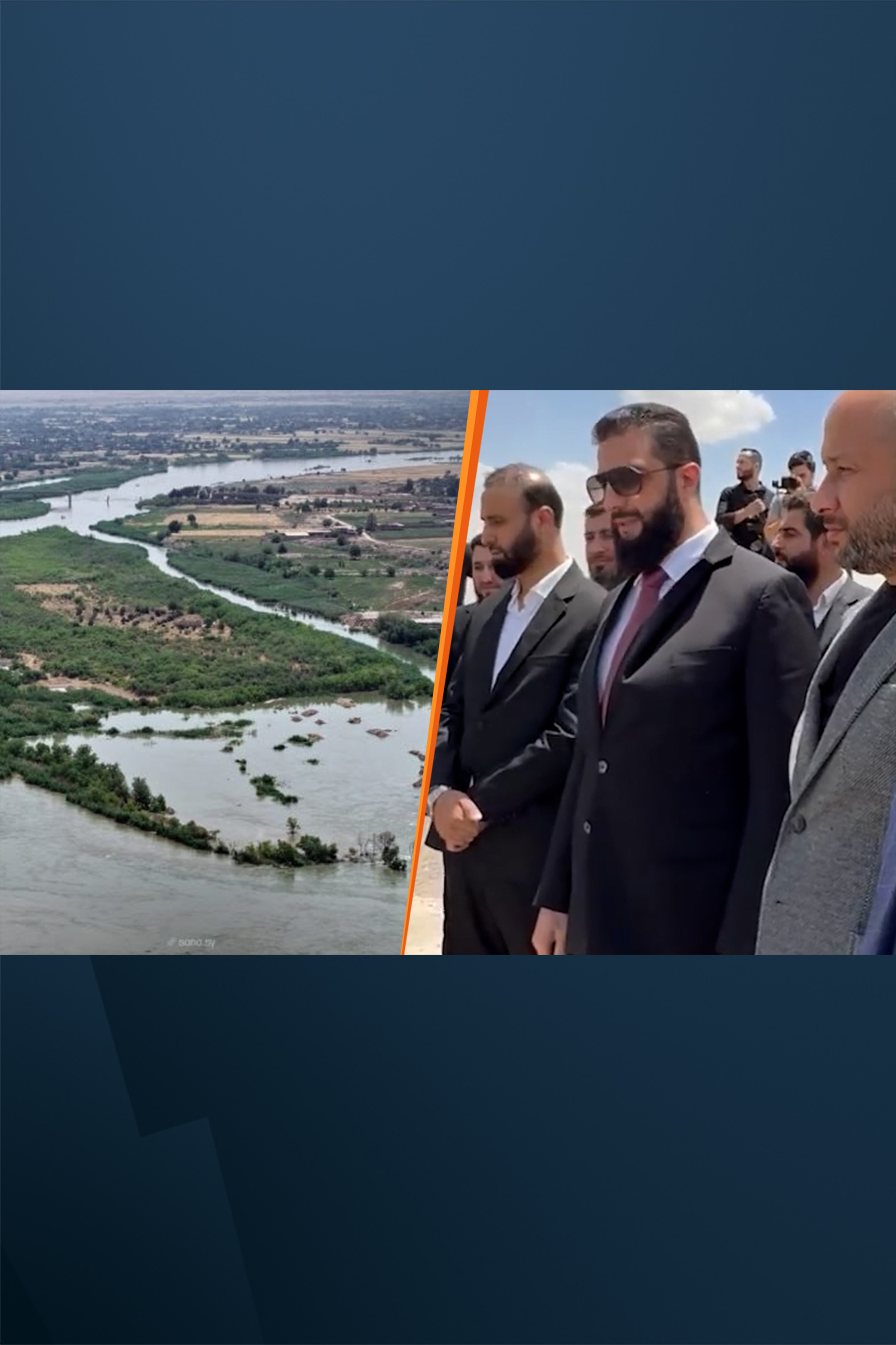 Sharaa visits flood-hit areas as rising Euphrates waters trigger emergency response