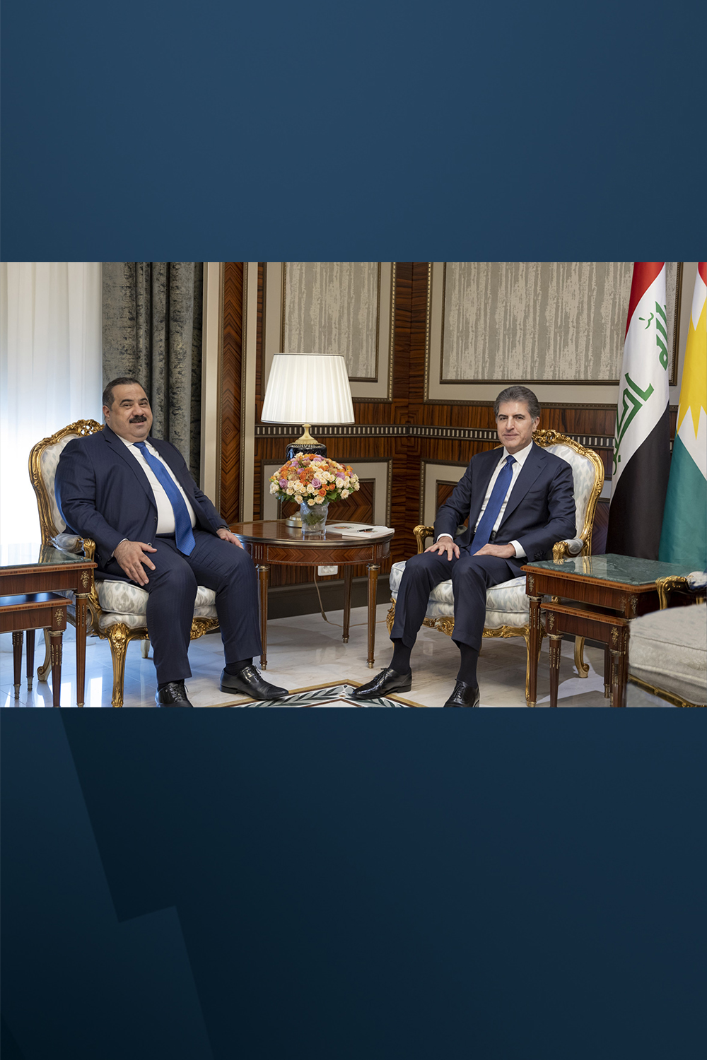 نيجيرفان بارزاني ومثنى السامرائي يؤكدان أهمية استكمال تشكيل الحكومة وحصر السلاح بيد الدولة
