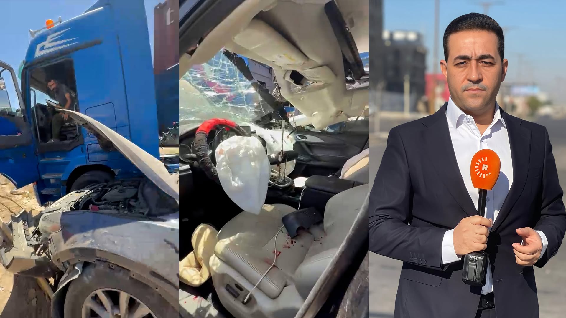 عێراق08-06-2026هەڵکەوت عەزیز لە رێگەی بەسرە تووشی رووداوی هاتووچۆ بوو