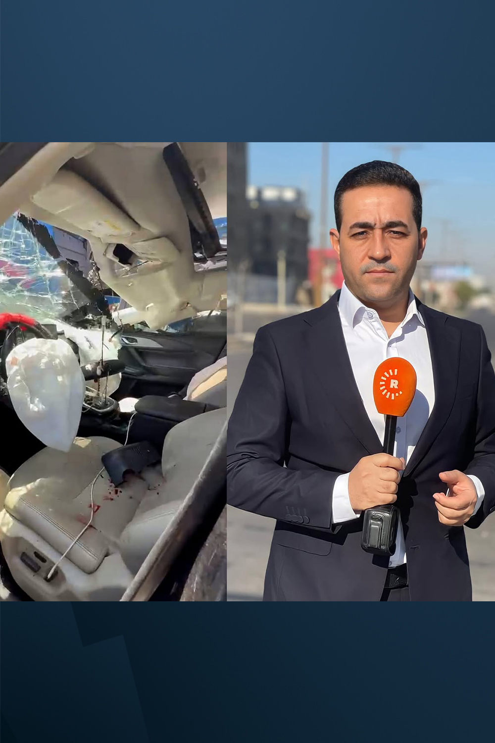 إصابة مراسل رووداو في بغداد بحادث سير على طريق البصرة