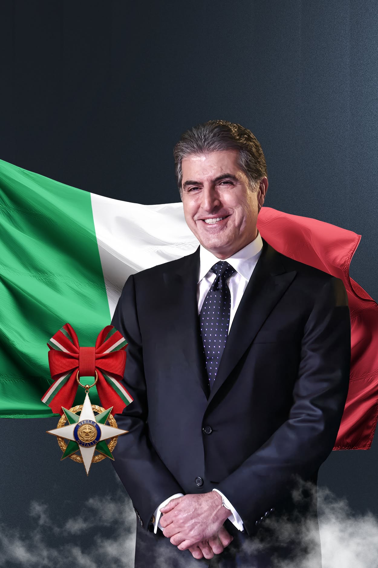 کوردستان08-07-2026ئیتاڵیا بەرزترین مێدالیا دەبەخشێتە نێچیرڤان بارزانی