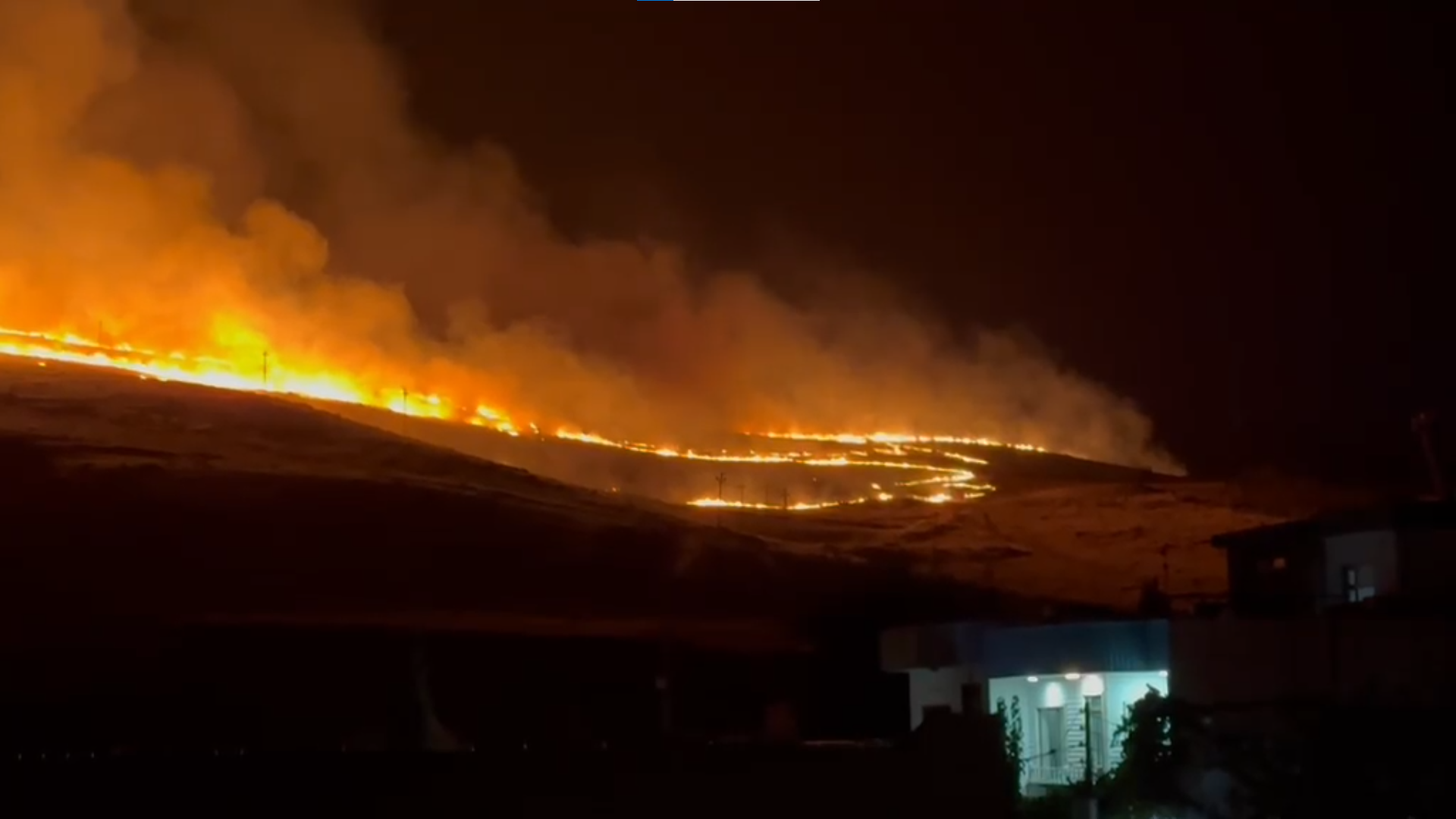 هێرش کرایە سەر ناوچەیەک لە تاسڵوجەی سنووری سلێمانی و ئاگرێکی گەورە لە دەوروبەری کەوتەوە