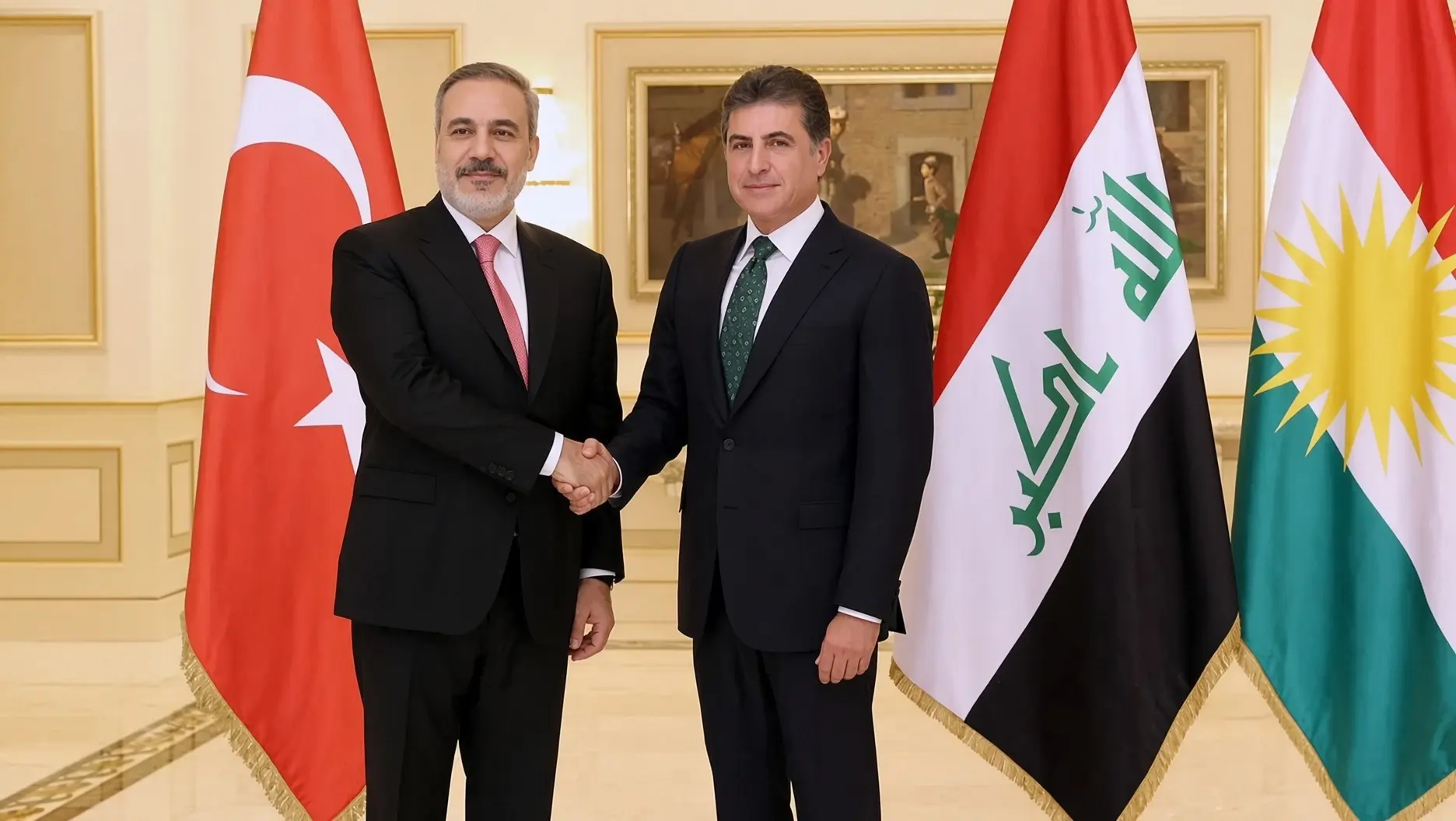 Hakan Fîdan bi Nêçîrvan Barzanî û Mesrûr Barzanî re rûdanên dawî nirxandin