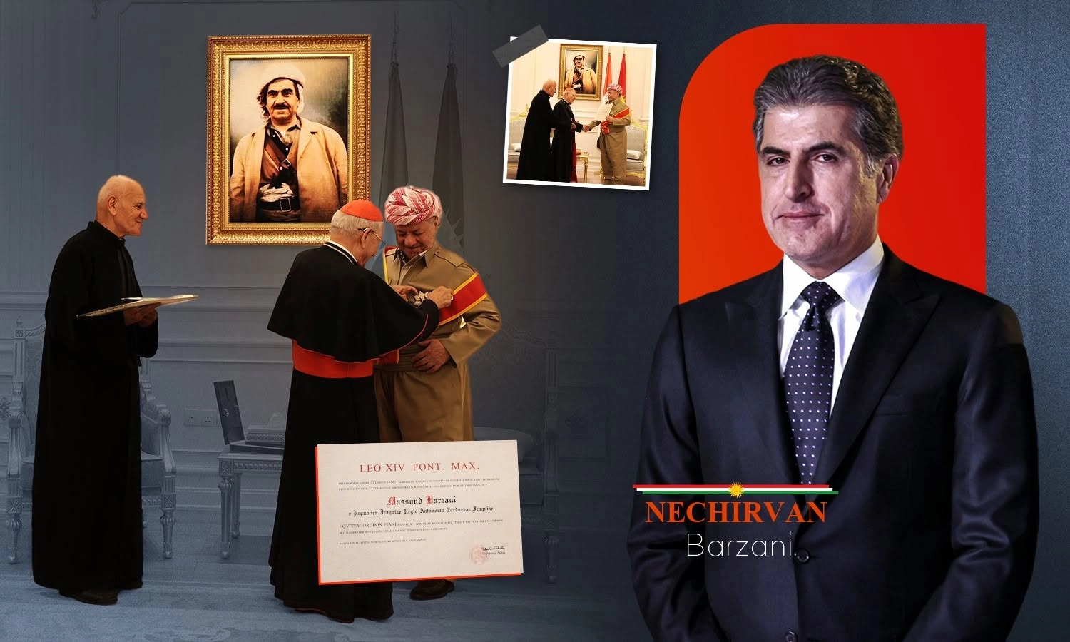 نێچیرڤان بارزانی پیرۆزبایی لە سەرۆک بارزانی دەکات: نیشانەکەی ڤاتیکان پێزانینە بۆ رۆڵی لە پاراستنی پێکهاتەکان