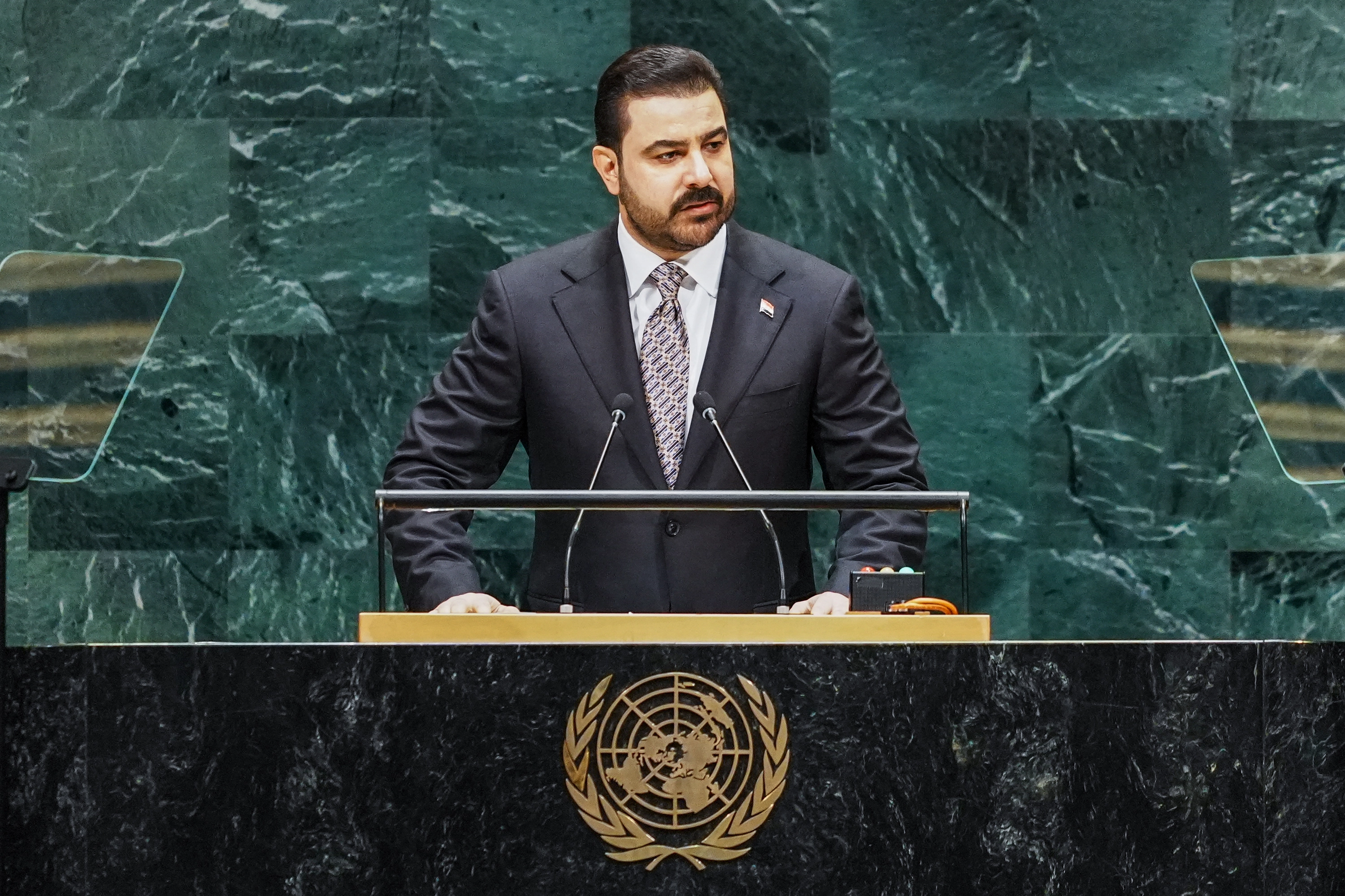 Iraqi premier pledges reforms, security shift at UN assembly