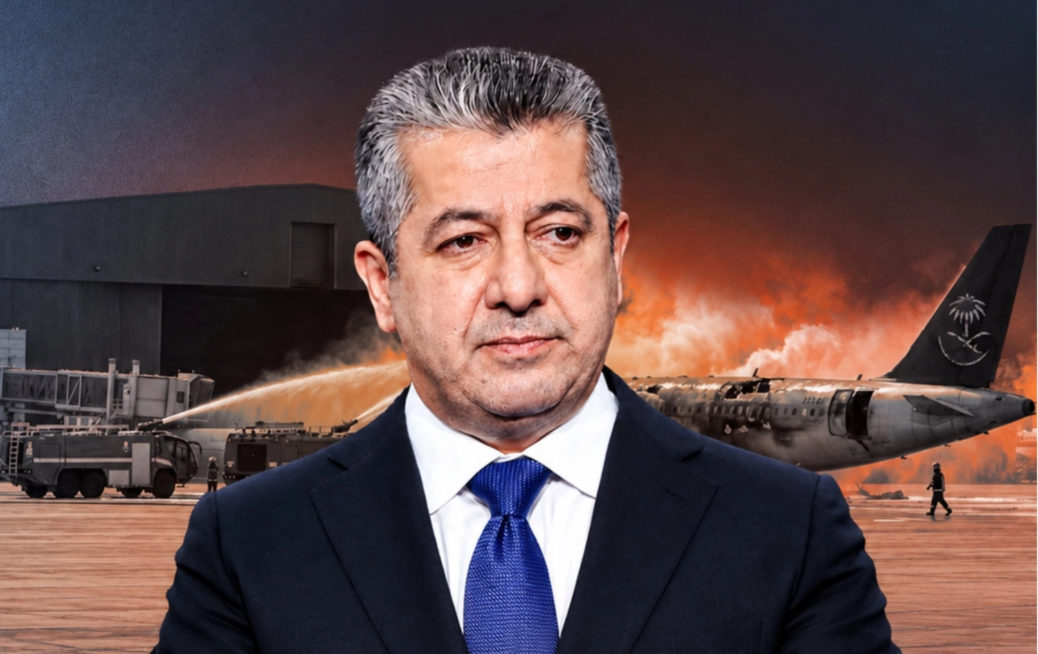 مسرور بارزاني يدين الهجمات على مطارين في السعودية