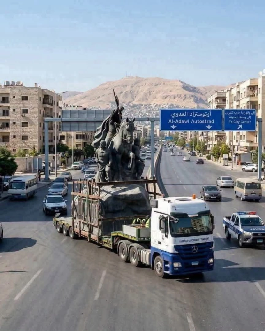 Hikûmeta Sûriyeyê peykerê Selahedînê Eyûbî ji ber Keleha Şamê rakir