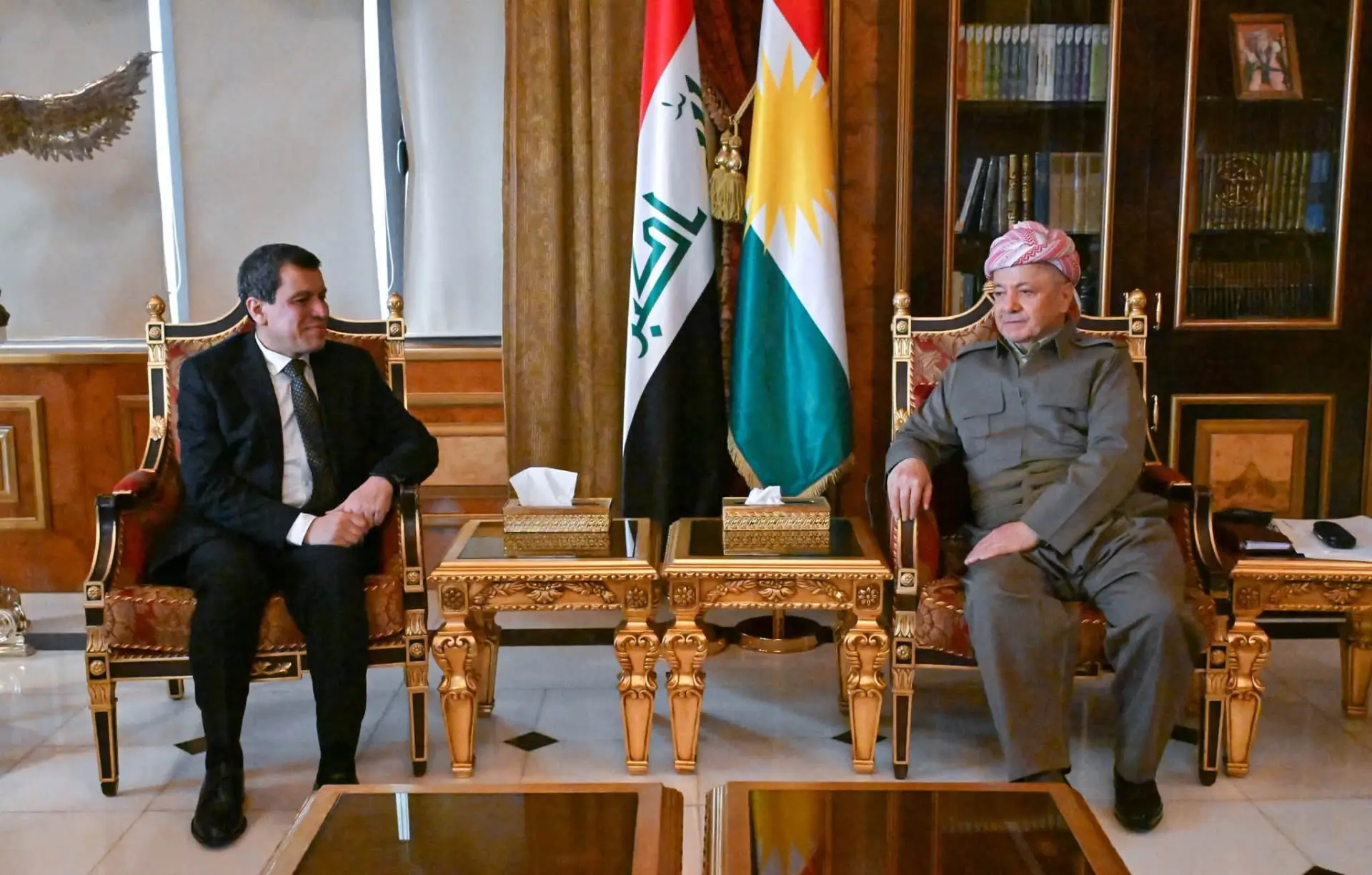 Başkan Mesud Barzani, Suriye Cumhurbaşkanı Danışmanı Mazlum Abdi’yi kabul etti