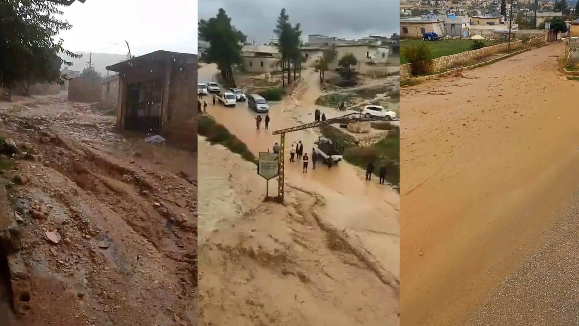 لە رۆژئاوای کوردستان و سووریا لافاو دروست بوو؛ لە رەققە دەوامی قوتابخانەکان راگیرا